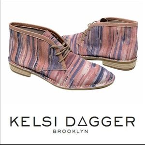 NWOB Kelsi Dagger Watercolor ankle booties